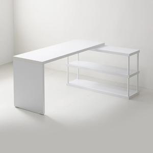 확장형 L자 2단 오픈수납 책장 책상 세트(1200mm 6색) 일인용 가구 서류