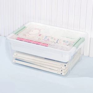 심플리 블럭정리 2단 투명 수납함