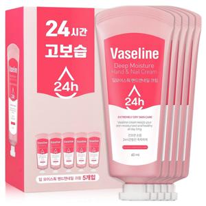 바세린 24h 딥 모이스춰 핸드앤네일 크림 60ml 5개