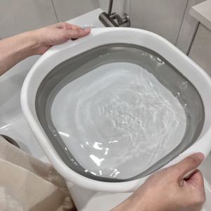 문뒤에 보관하는 접이식대야+부착걸이 세트