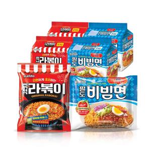 팔도 비빔면 10개입 + 즉석 라볶이 8개입