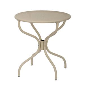 클래식 곡선 스틸라인 파라솔홀 카페 원형 테이블(65cm 3색) 빈티지 2인용