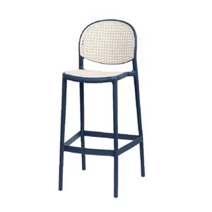 컬러투톤 네추럴 라탄 커브백 하이시트 바 체어(41cm) 홈바 바텐더 스탠드