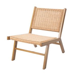 호텔 풀사이드 내추럴 라탄 로우 릴렉스 체어(57cm) 아웃도어 외부 정원용