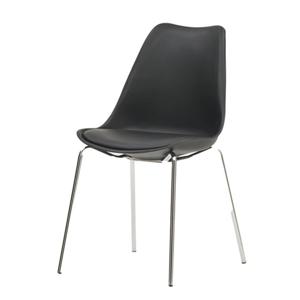 라운드쉐입 가죽방석 크롬스틸 디자인 의자(48cm 3색) 식탁 예쁜 가구 업소