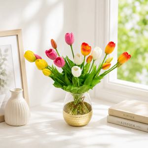 망고튤립 생화같은 조화 꽃 실크플라워 hf49 튤립 5송이 4p