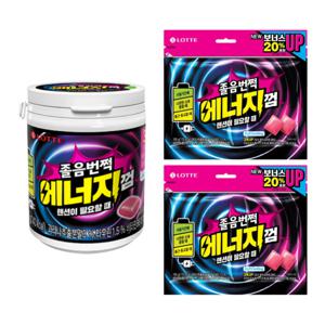 롯데 졸음번쩍 에너지껌 용기 87g + 리필 105g 2개