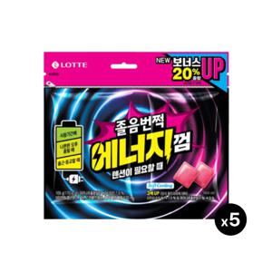 롯데 졸음번쩍 에너지껌 105g x 5개 리필