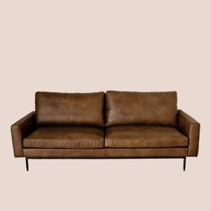 슬림 짐 고급 가죽 소파 미니멀 모던 거실 3인용 4인용 브라운 블랙