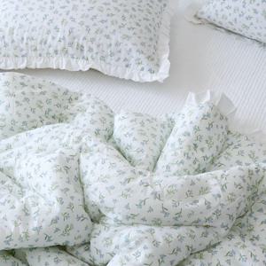 세이지 잔꽃 60수 아사 순면 알러지케어 에어로워싱 봄 사계절 차렵이불 세트