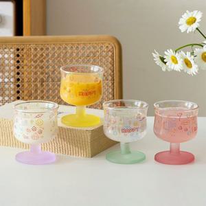 [해외] 1+1 북유럽 유리 물컵 홈카페 유리컵 아이스커피잔 요거트볼 디저트볼 4color