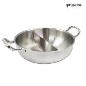 이지 인덕션 스텐레스 반반냄비 30cm 전골냄비
