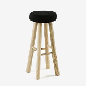 두꺼운 티크원목 니트 패브릭 바스툴(74cm 2색) 대기 스튤 고급 스톨 이쁜