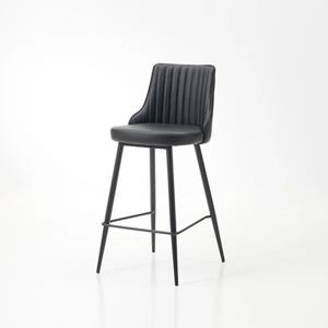 세로퀼팅 PU쿠션 스틸 모던 바체어(70cm 3색) 빠 바의자 BARCHAIR 아일랜드