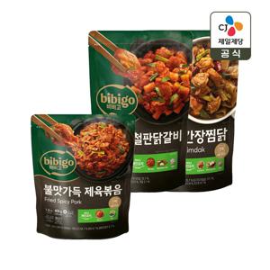 비비고 춘천식 닭갈비 700g x1개+간장찜닭 700g x1개+제육볶움 400g x1개