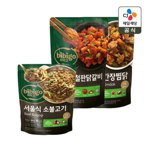 비비고 춘천식 닭갈비 700g x1개+간장찜닭 700g x1개+소불고기 404g x1개