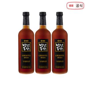 백년동안 순발효흑초 원액 750ml*3