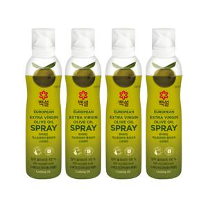 백설 유러피안 엑스트라버진 올리브유 스프레이 200ml x4개