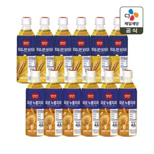 햇반 파로 누룽지차 500ml x6개+루피니빈 보리차 500ml x6개