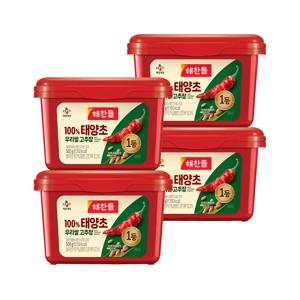 해찬들 100% 우리쌀로 만든 태양초 고추장 500g x4개