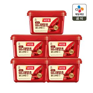 해찬들 원조 태양초 고추장 1kg x5개
