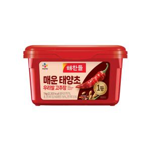 해찬들 100% 우리쌀로 만든 태양초 매운 고추장 1kg x1개
