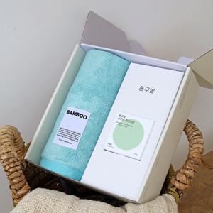 스텔라 뱀부타월 250g 1P + 동구밭 샴푸바 중건성용 1P 선물세트