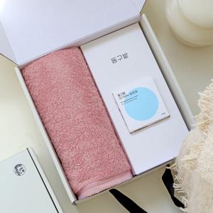 헤스티지 180g 호텔수건 1P + 동구밭 아기비누 알로에 1P 선물세트
