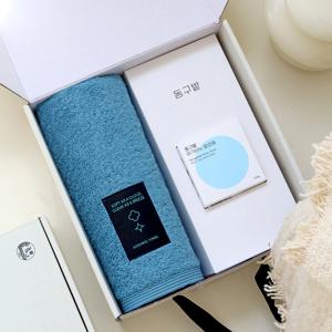 블랙라벨 200g 항균타월 1P + 동구밭 아기비누 알로에 1P 선물세트