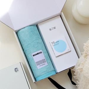스텔라 뱀부타월 250g 1P + 동구밭 아기비누 알로에 1P 선물세트