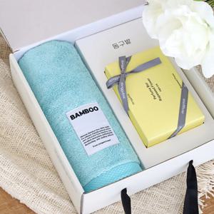 스텔라 뱀부타월 250g 1P + 동구밭 퍼퓸바 유채 1P 선물세트
