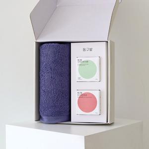 테일러 호텔수건 160g 1P+동구밭 헤어케어 선물세트 (중건성 샴푸바+트리트먼트바)