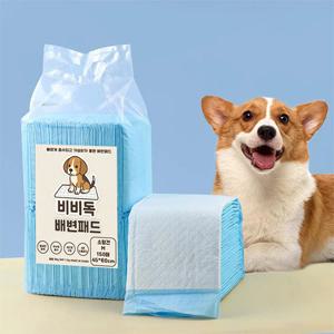 비비독 배변패드 보급형(100매) 애견 배변패드 강아지패드 애견패드 소형견 중대형견