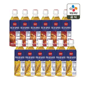 햇반 루피니빈 보리차 500ml x6개+레드빈 호박차 500ml x6개