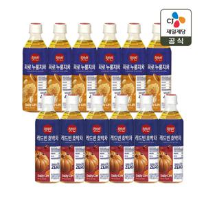 햇반 레드빈 호박차 500ml x6개+파로 누룽지차 500ml x6개