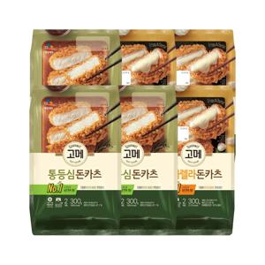 고메 통등심 돈카츠 300g x3개+모짜렐라 돈카츠 300g x3개