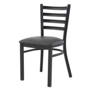 푹신한 가죽시트 식당 업소용 베이직 스틸 철제 식탁 의자(2색) 주방 예쁜