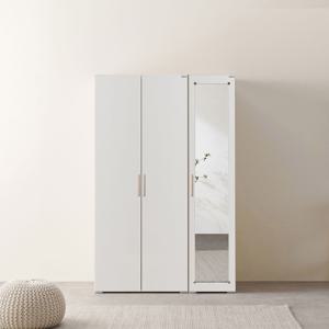 감각컬러 골드손잡이 전신거울 키큰 2단 옷장 세트(120cm 8색) 엔틱 학생용