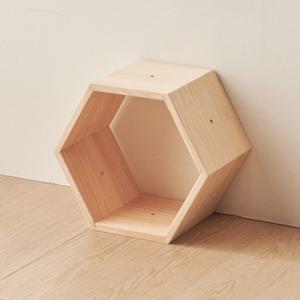 여러개 조합가능 벌집모양 원목 선반 겸 거실책장(39cm) 수납장 오픈형 LP