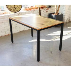 모던 우드마블패턴 4인용 식당 철제 식탁 120cm (3색) 모델하우스 넓은 긴