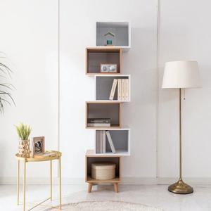 키큰 유니크 박스 6단 책장 수납장 60cm (3색) 자취방 시스템 침실 빈티지