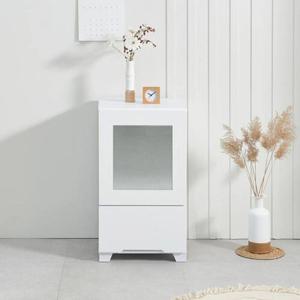 전면 미니거울 미니멀 화장품수납 스몰 좌식 화장대(45cm 3색) 여자 자취생