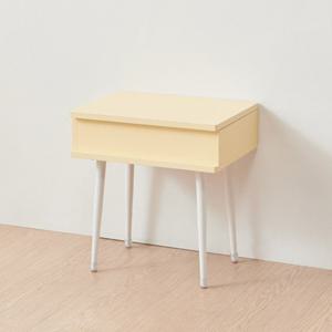 파스텔컬러 내부수납형 화이트다리 스툴 의자(40cm 2색) 북유럽 포인트