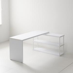 모던 퓨어컬러 스틸프레임 2단책장 ㄱ자 책상(160cm 6색) 테이블 예쁜 가정
