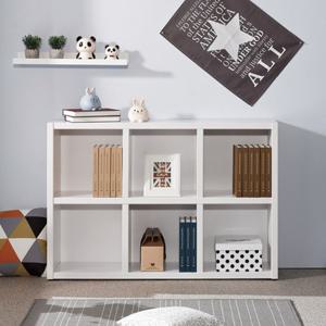 네추럴 삼나무 두꺼운 우드 2단 6칸 와이드 책장(120cm 8색) 정리함 LP
