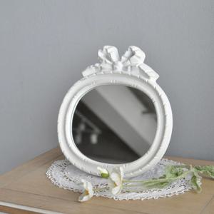 피카부 화이트 리본거울 (PU259B)