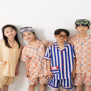 [1+1] 키즈 10종 실크핏 반팔 파자마 여름 잠옷 상하세트