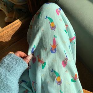 긴바지 순면 인어공주 이중거즈 사계절 홈웨어 1color