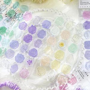 컬러 실링왁스 입체 스티커 에폭시 청첩장 봉투 포장스티커 pvc 다이어리 꾸미기