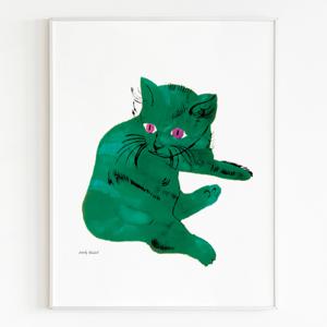 앤디워홀 Cat From 25 Cats Named Sam (Green Cat) (액자포함)